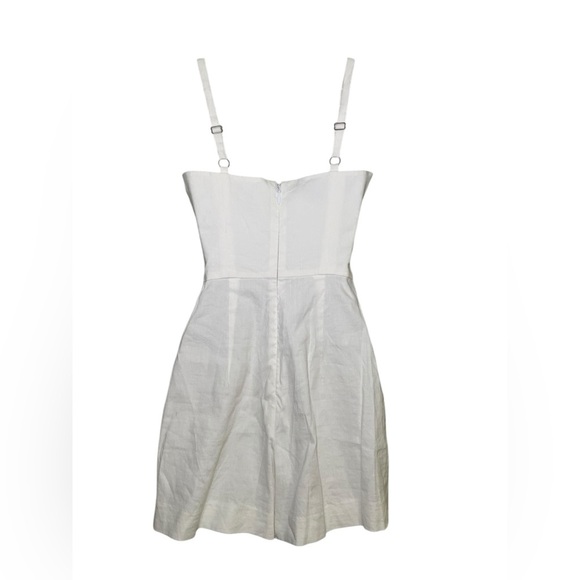 Bebe New NWT Linen Blend White Romper - Picture 5 of 7